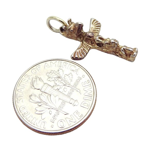 Vintage Sterling Silver Native American Totem Pole Charm or Pendant - Picture 4 of 7